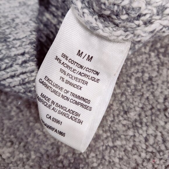 Wind River Men's Pullover Sweater in Silver Size Medium Chunky Cable Knit Cotton - Picture 10 of 10